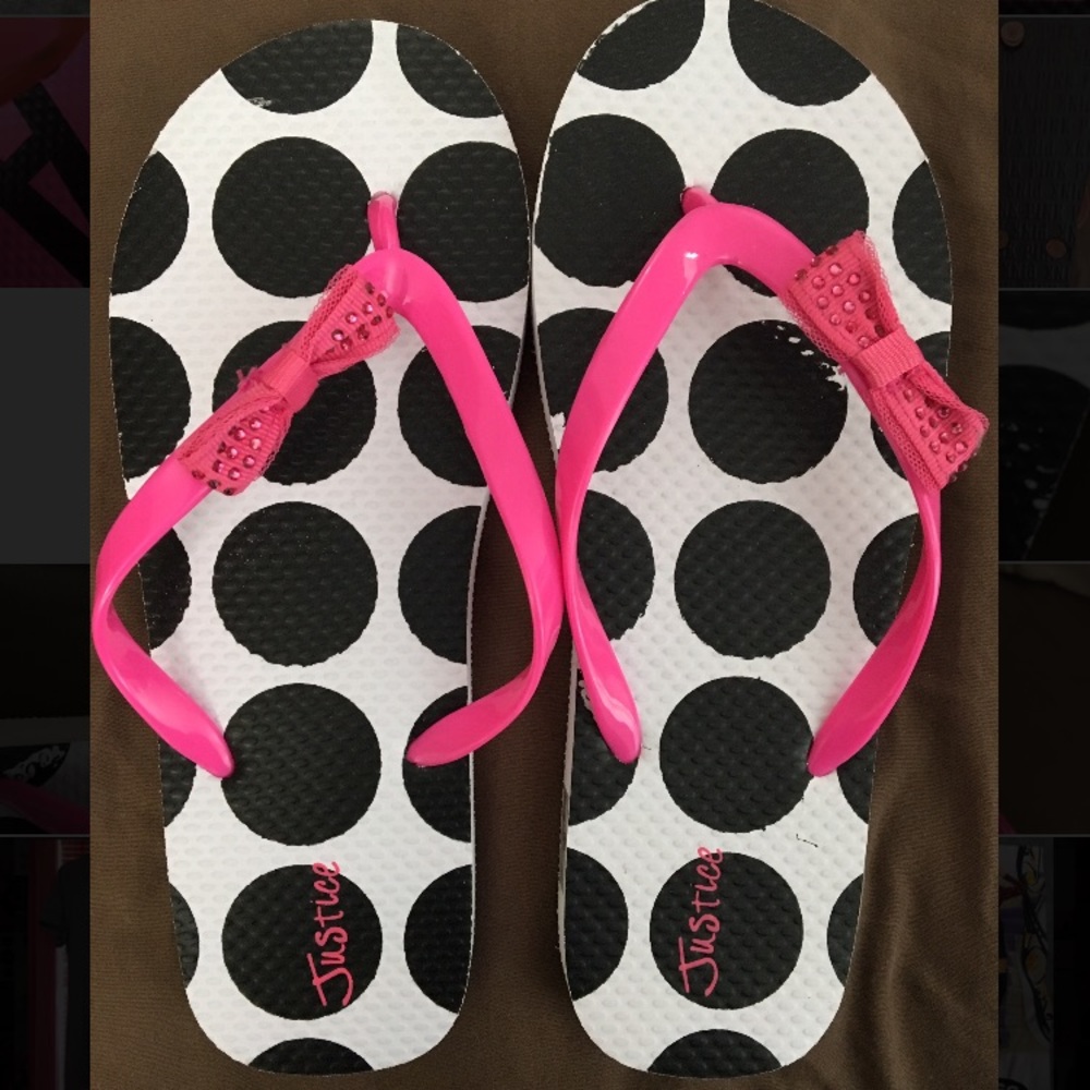 Girls Justice Flip Flops